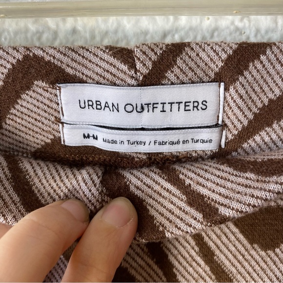 Urban Outfitters Flare Leggings 33 inseam Long Medium Brown wavy design pattern - Picture 8 of 10